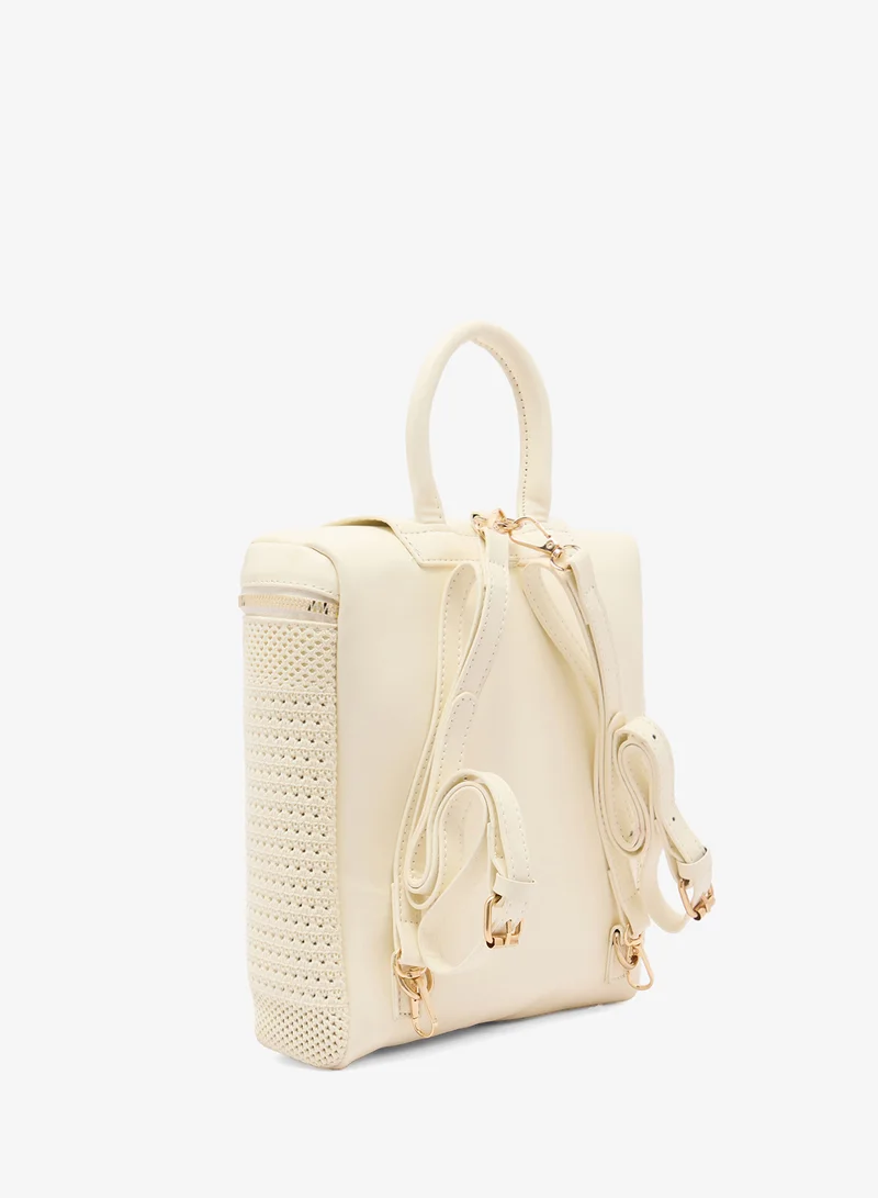 جينجر Woven Texture Backpack
